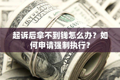 北京起诉后拿不到钱怎么办？如何申请强制执行？