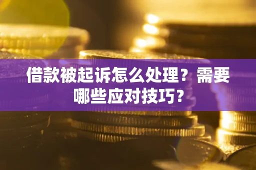 北京借款被起诉怎么处理？需要哪些应对技巧？