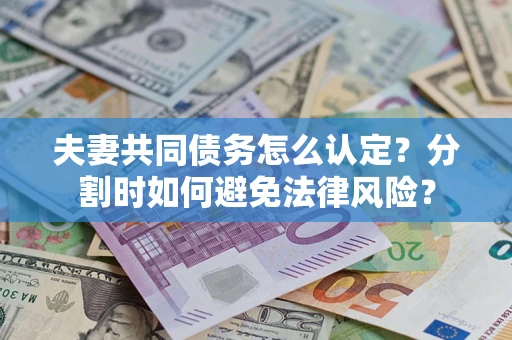 北京夫妻共同债务怎么认定？分割时如何避免法律风险？